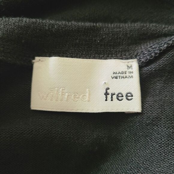 NEW Wilfred Free Izabel Tank Jumpsuit M Black Knit Cinch Waist Sleeveless Crop - Picture 8 of 11